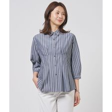 TC ハイカウントストライプ シャツ ブラウス