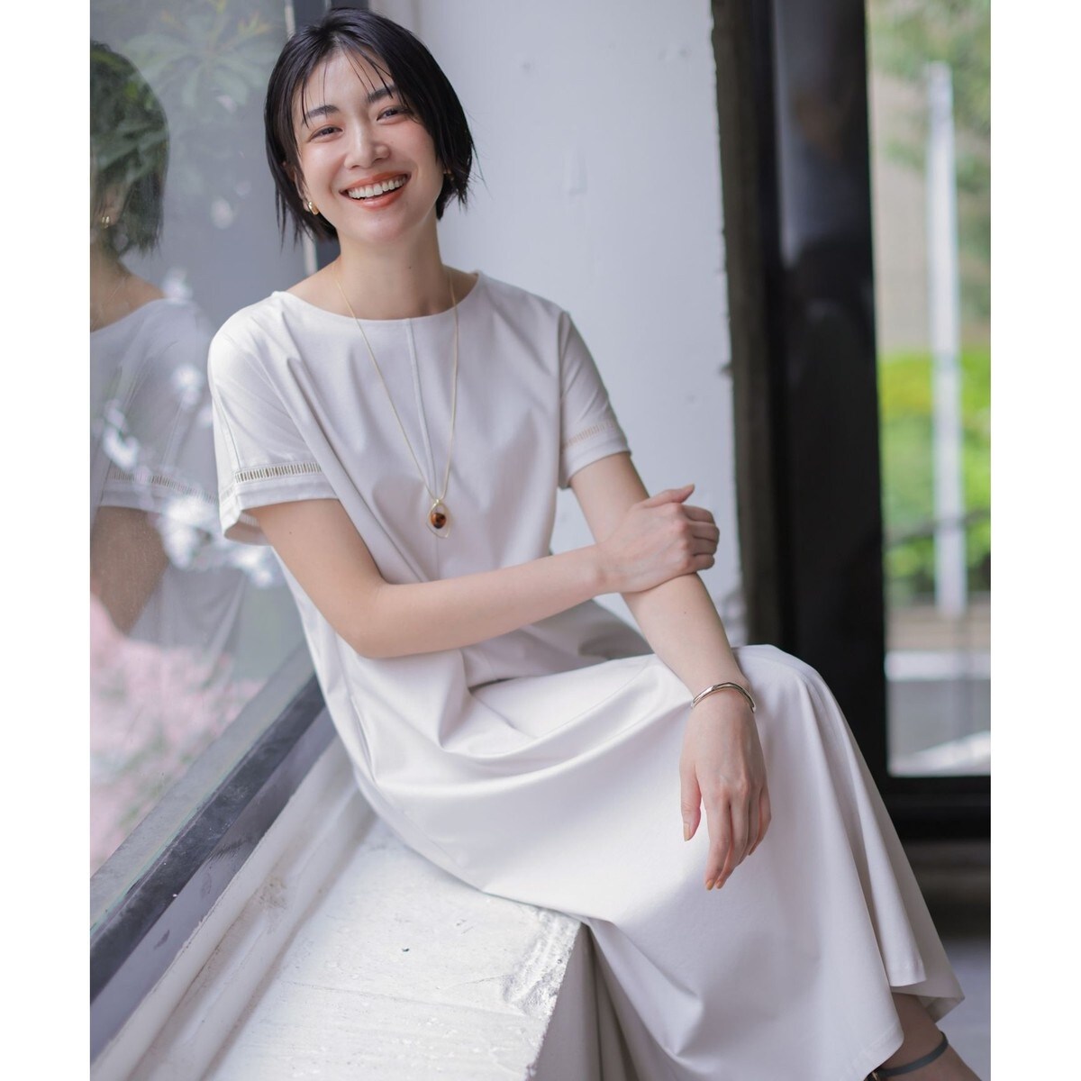 【新品・タグ付き】J.PRESS（Jプレス） BAHARIYE 半袖ワンピース 新品・タグ付き】J.PRESS（Jプレス） BAHARIYE 半袖ワンピース J.PRESS