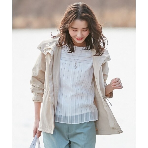 J.PRESS 【洗える】ヒーリングタフタ ショート ブルゾン　サイズP5 J.PRESS 【洗える】ヒーリングタフタ ショート ブルゾンサイズP5