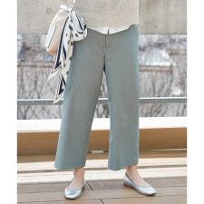 【洗える】ＴＲシャークスキン　ワイドパンツ