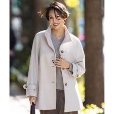 ショートビーバー スタンドカラー コート