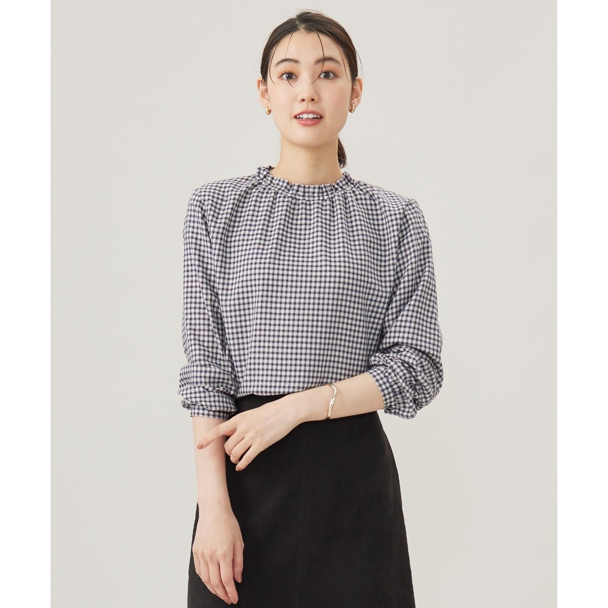 【新品 タグ付】23区 【MORE掲載】シアー コットン フリル ブラウス MORE掲載】シアーコットンボイル フリル ブラウス | 23区(23KU