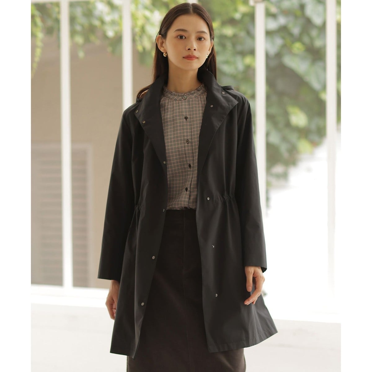 【美品】24AW 23区 マルチウェイアウター ブラック 44 XXL 洗える 撥水加工/洗える】ライナー付き マルチウェイアウター / 23区