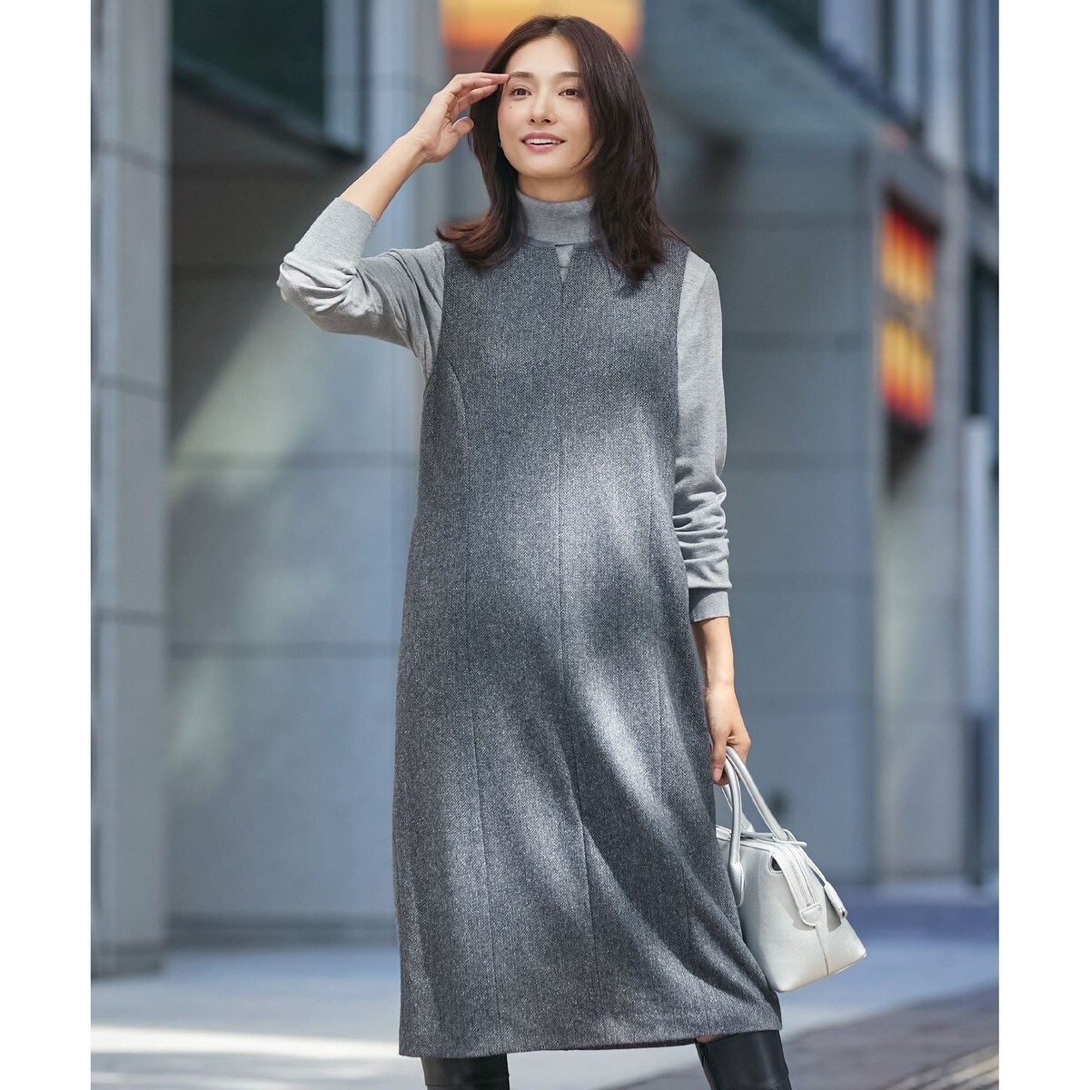 ネップヘリンボーン ジャンパースカート | Jプレス(J.PRESS) | マルイ