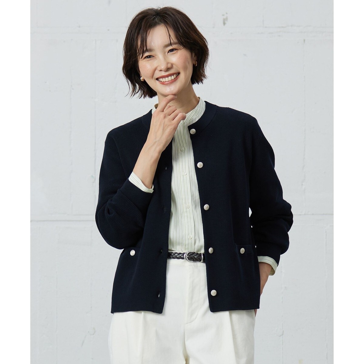 洗える】80/1スパンタイプライター フーデッド アウター | J