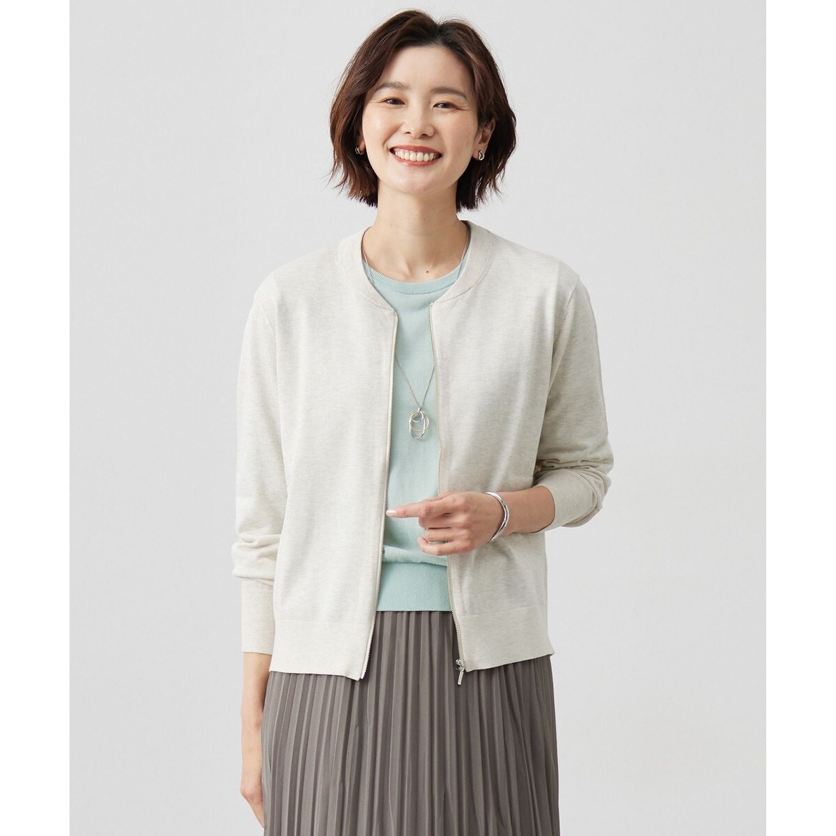 新品アンタイトル【きれいめ/洗える】ミラノリブ ロングニットカーディガン　トープ きれいめ/洗える】ミラノリブ ロングニットカーディガン（カーディガン