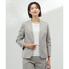 【セットアップ対応・洗える・撥水】コットンFITTY ノーカラー ジャケット