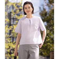 【洗える・抗菌防臭・吸水速乾】サッカージャージー ペプラム カットソー