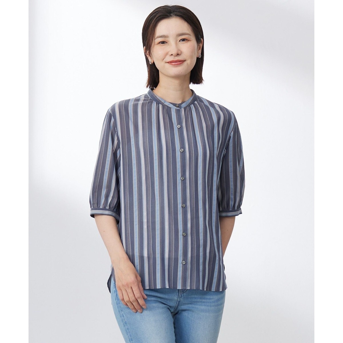 レリアン／23SS 定価4万円 パワーネット総柄ブラウス 半袖 新作 総レース半袖ブラウス【THE NEW】 | レリアン プラスハウス