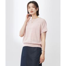 【洗える】メッシュ パターン ニット