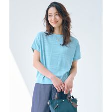 【洗える】メッシュ パターン ニット