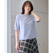 【洗える・抗菌防臭・接触冷感】ドライポンチ モックネック カットソー