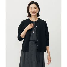 【洗える】レーヨンストレッチ カーディガン