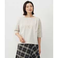 【洗える・抗菌防臭・接触冷感】ドライポンチ ボートネック カットソー