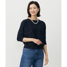 【WEB限定カラーあり・洗える・抗菌防臭】COTTON POLYESTER ドルマンスリーブ ニット