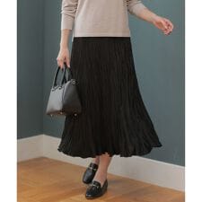 ライトマイクロスエード プリーツ スカート