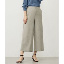 【洗える】Shineシャンブレーツイル クロップド パンツ
