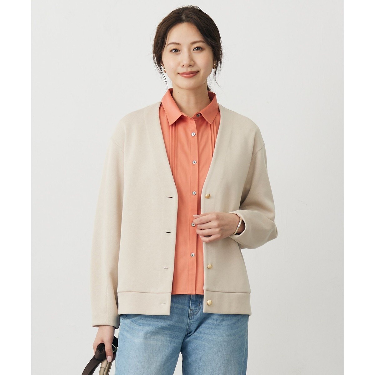 Oggi6月号掲載/洗える】プレミアムビオコットン カーディガン