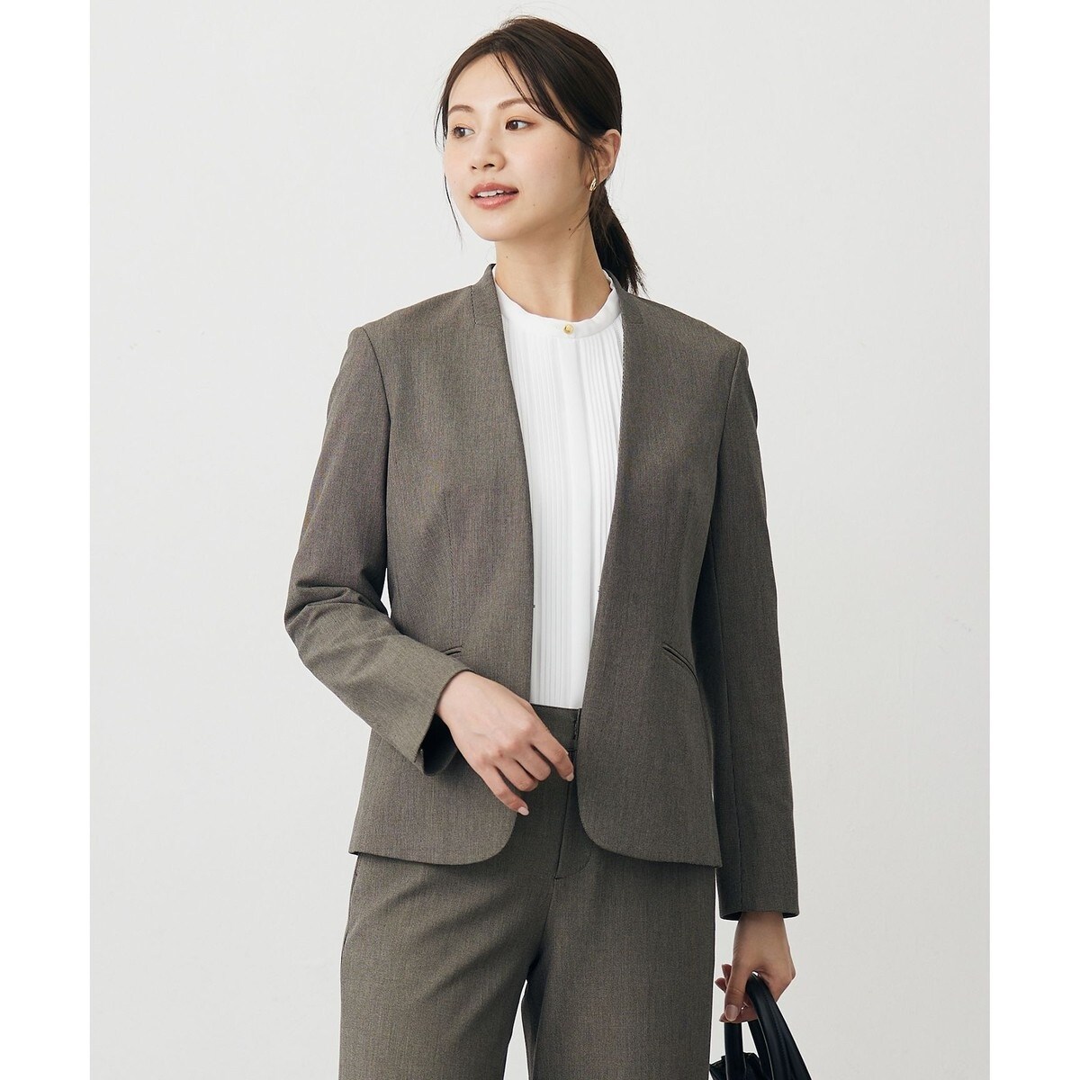 Jプレス（レディス）(J.PRESS LADIES) レディース ノーカラー