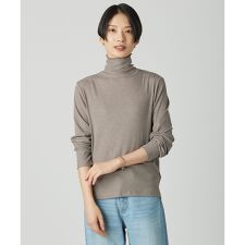 カシミヤシルク シアーリブ タートル カットソー