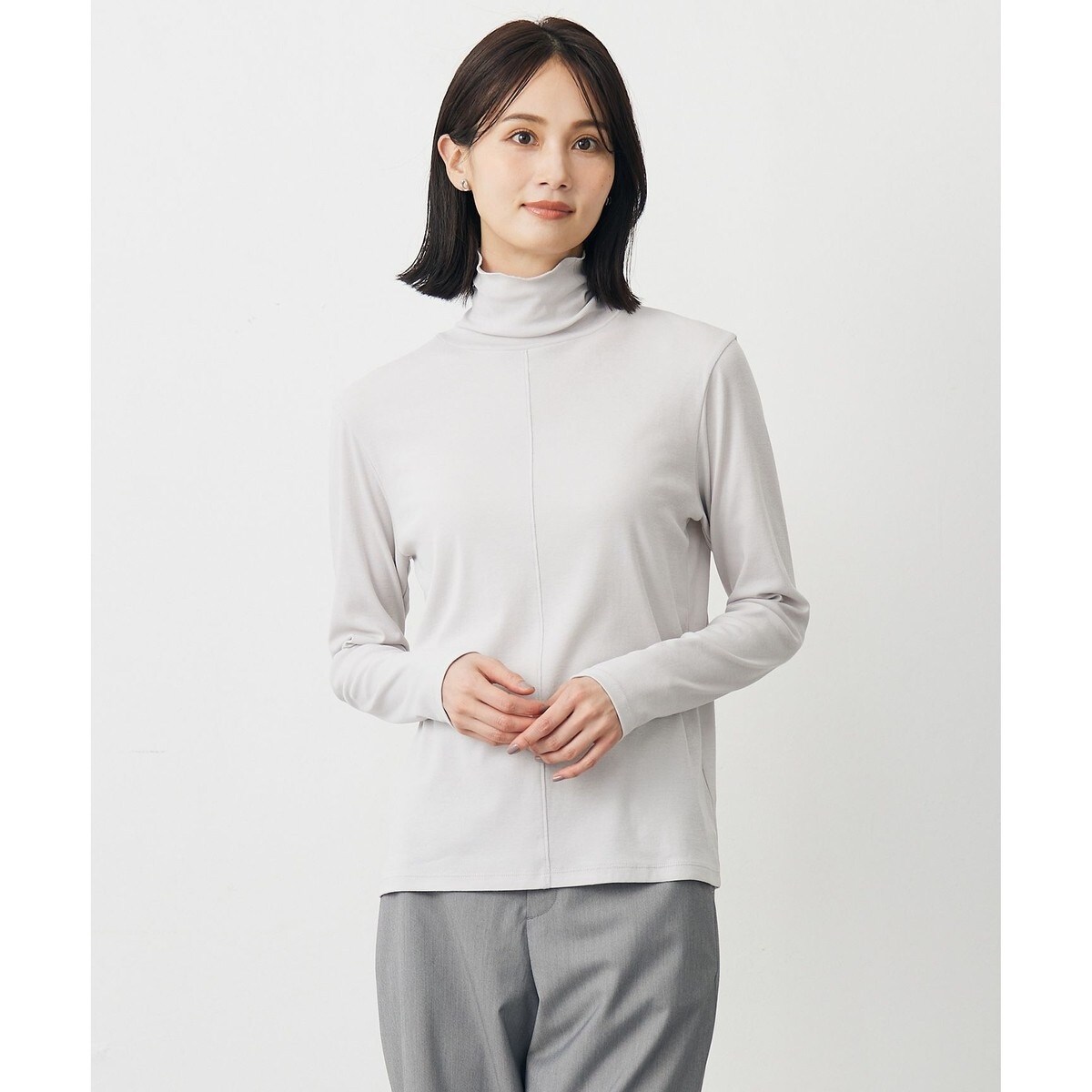 洗える　ウールミルドジャージー ビスチェライクコンビ カットソー 23区 【洗える】ウールミルドジャージー ビスチェライクコンビ