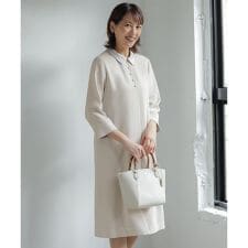 【2way】セラテリーダブルクロス 襟付き ワンピース