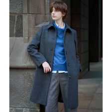 ショートビーバー ロング丈 ステンカラー コート