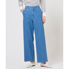 コットンリネン 7oz デニム セミワイド パンツ