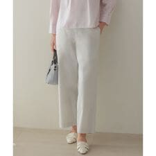 セルロースリネンストレッチ セミワイド パンツ