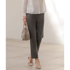 【WEB限定カラーあり】セルロースリネンストレッチ テーパード パンツ