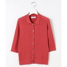 LINEN COTTON ポロ ニット