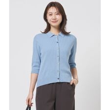 LINEN COTTON ポロ ニット