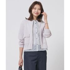 LINEN COTTON BLEND ニット ブルゾン