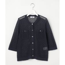 LINEN COTTON BLEND ニット カーディガン