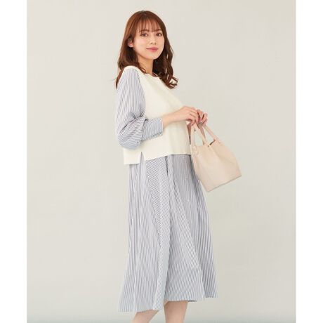 ２ｓｅｔ ニットベスト パフスリーブワンピース ツインセット エニィスィス Any Sis Opwpnm0380 ファッション通販 マルイウェブチャネル