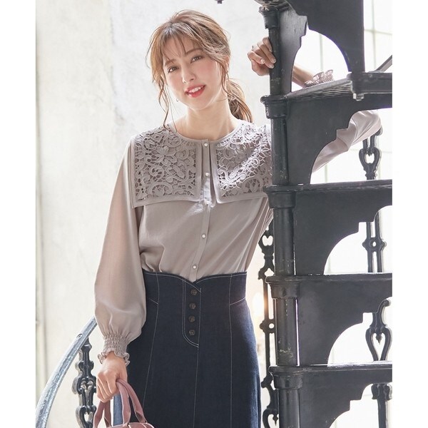 洗える】オーナメントモチーフ ブラウス | エニィスィス(ANY SIS