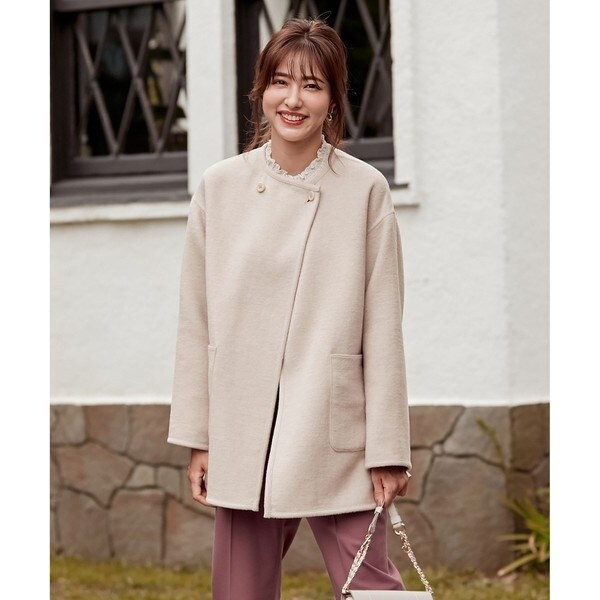 トリミングウールリバー コート | エニィスィス(ANY SIS