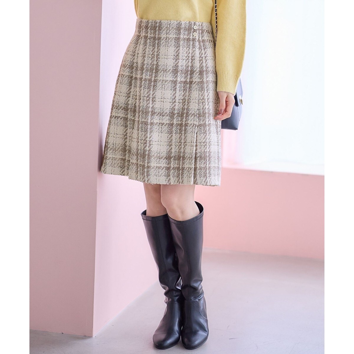 ファジーチェック ミニスカート | エニィスィス(ANY SIS) | マルイ