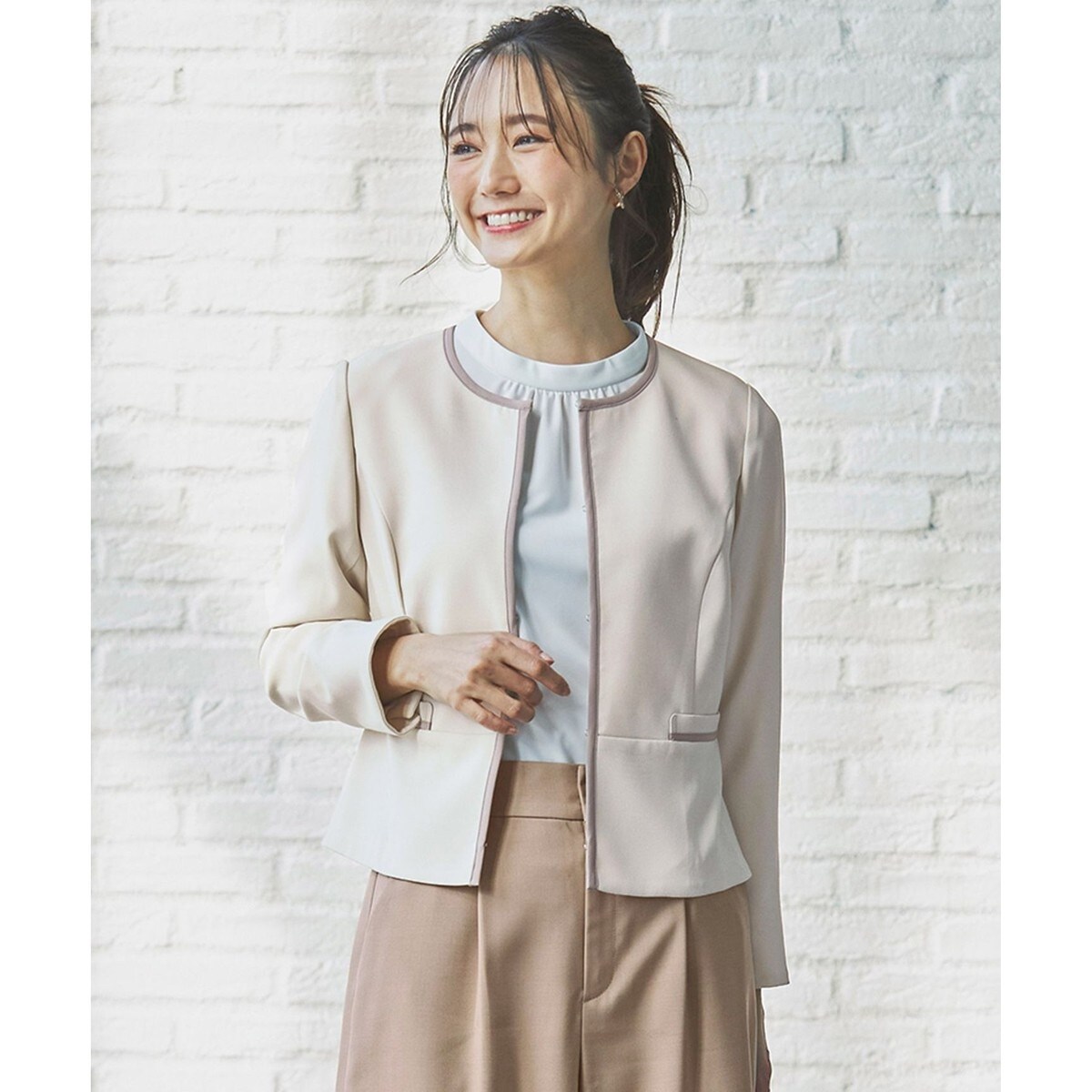 ツイードノーカラーミドル ジャケット | エニィスィス(ANY SIS