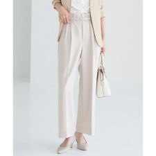 【洗える】ドライオックスタック ワイドパンツ