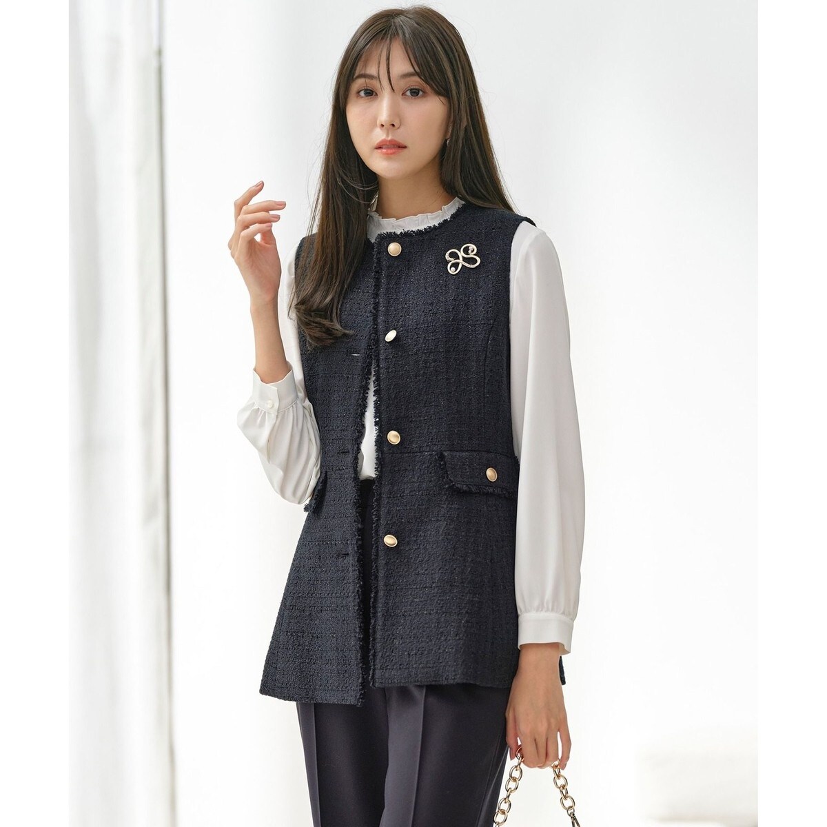 notch.（ノッチ）の「ノーカラーベスト（ベスト）」 - WEAR