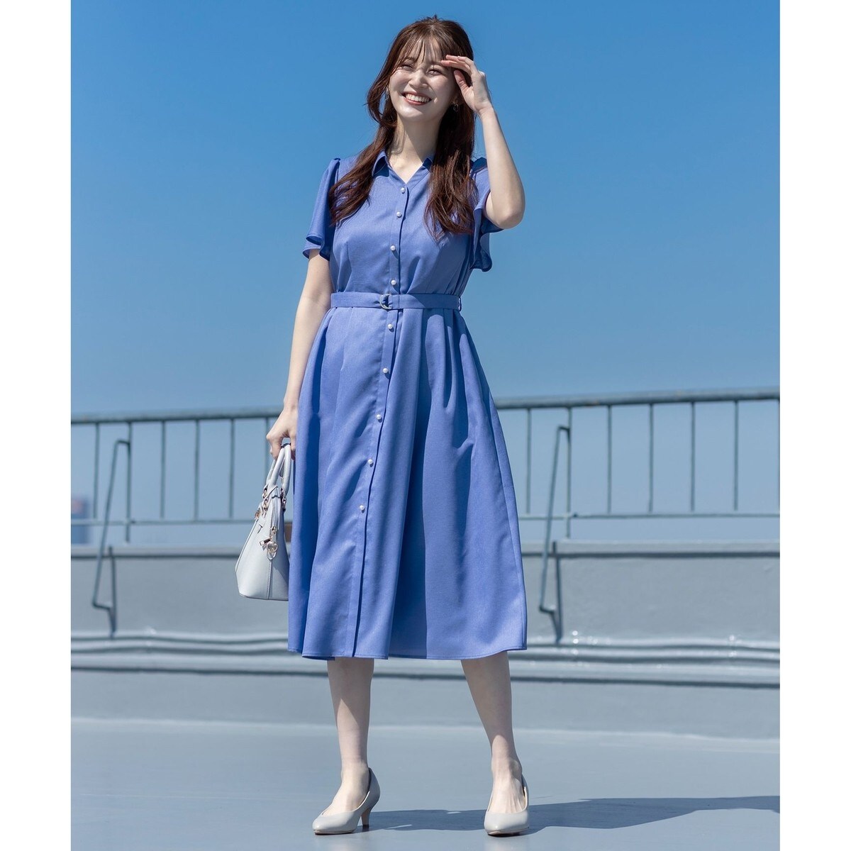 吸水速乾接触冷感　BREEZEMOVE ウエストドロストワンピース　アンフィーロ UNFILO｜【吸水速乾/接触冷感】BREEZEMOVE ウエストドロスト