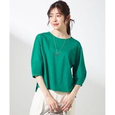 【撥水・汗ジミ防止・UVケア・洗える】スーピマスムース クロップド Tシャツ | エニィスィス(any SiS)