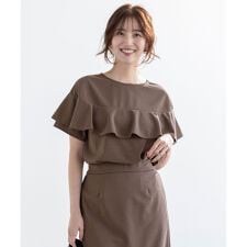 【前後着用・UVケア・洗える】2WAYジョーゼットジャージーフリル カットソー | エニィスィス(any SiS)