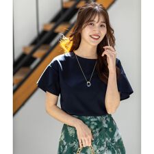 【前後着用・UVケア・洗える】2WAYジョーゼットジャージーフリル カットソー | エニィスィス(any SiS)