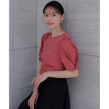 【撥水・汗ジミ防止・UVケア・洗える】スーピマスムース 袖タック Tシャツ | エニィスィス(any SiS)