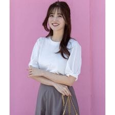 【撥水・汗ジミ防止・UVケア・洗える】スーピマスムース 袖タック Tシャツ | エニィスィス(any SiS)