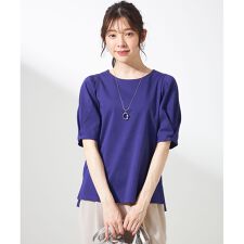 【撥水・汗ジミ防止・UVケア・洗える】スーピマスムース 袖タック Tシャツ | エニィスィス(any SiS)