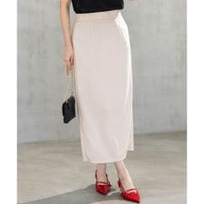 【UVケア ・ストレッチ・洗える】2WAYジョーゼットジャージーナロー スカート