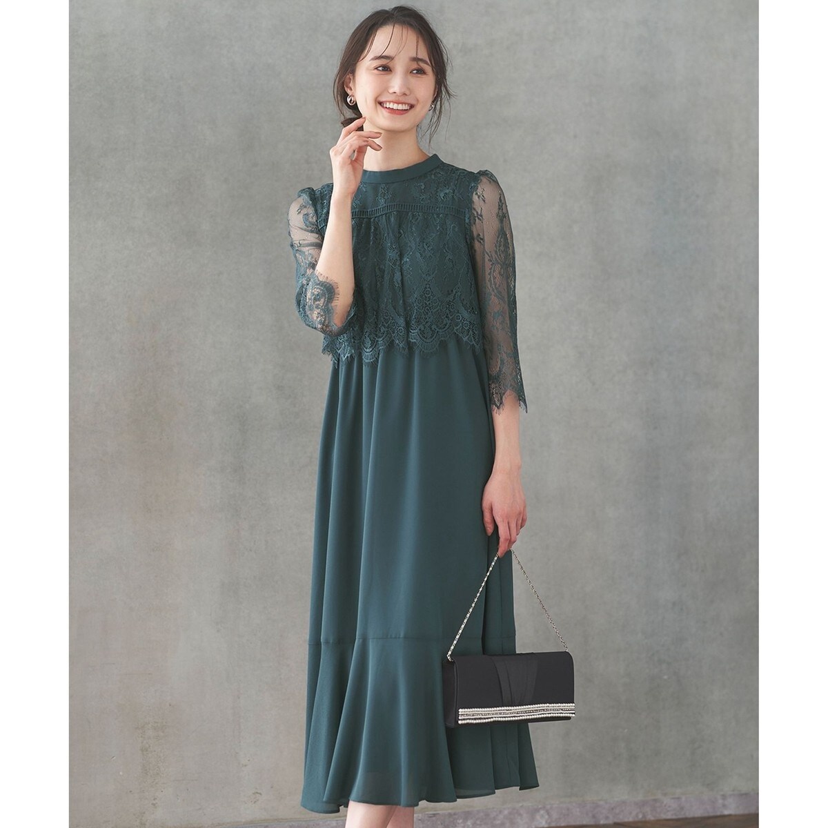 洗える】レーシーケープ ドレス / any SiS | ファッション通販